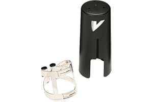 Vandoren LC54SP M/O Ligature and Plastic Cap for Bass Clarinet; Silver Plated Finish