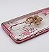 ZTE ZMAX Pro Case , ZTE Carry / Imperial Max / Kirk Case , BestAlice Slim Soft Gel Clear Bling Case Rose Gold Metal Plating Bumper Cover & Lanyard Neck Strap , Butterfly Ring Stand