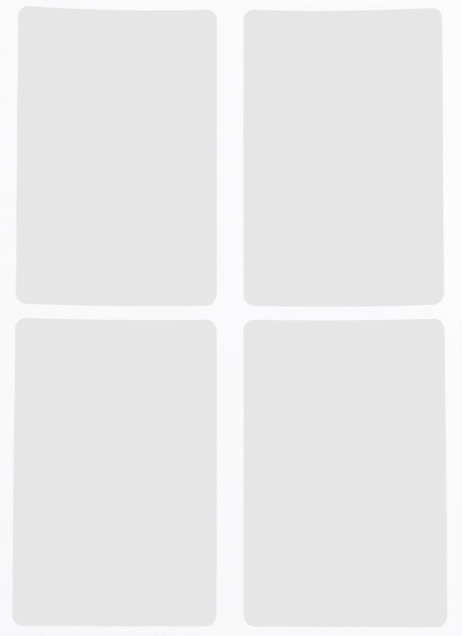 White Name Tag Sticker Labels 7.5 cm x 5 cm - 60 Pack, Rectangular Label (7.5cm x 5cm) by Royal Green