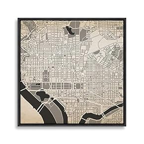 Framed Map Home Artwork for Living Room Bedroom