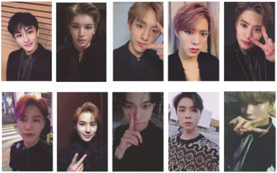 Tiffley Time Kpop NCT Lomo Cards, Cute Cartoon NCT127 NCT Dream Photocard Sticker Cards Set for NCT Fans(Style 30-10 Pcs)