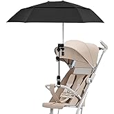 Nakazawa Stroller Umbrella,Umbrella for Stroller,for Sports & Outdoors - Secure Clamp,360-Degree Swivel Adjustable Position for Maximum Sun Protection