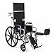 Medline Reclining Wheelchair, Wide Seat, Desk Length Arms, Elevating Legrests, Chrome Frame Seat 7 X 20 inches, Black, 1 Count