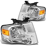 DNA Motoring HL-OH-FEXP07-CH-AM Headlight Assembly (Driver & Passenger Side)