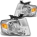 DNA Motoring HL-OH-FEXP07-CH-AM Headlight Assembly (Driver & Passenger Side)