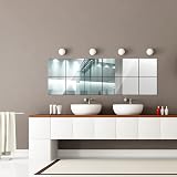 Fantasyon 10 Pack Self Adhesive Mirror Tiles 4x6 inch PET Flexible Sticker view 3