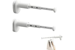 2 Pack Travel Drying Rack for Clothes - Portable Hanging Rack Over The Door with Retractable Rod - Mini Size for Cruise, RV, 