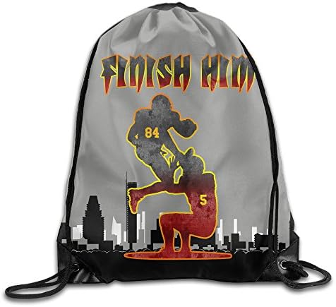 Antonio Brown No.84 Finish Him Drawstring Backpack Gym Sack Bag 12.2'' X 10.2''