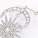 HSWE Star Moon Burst Rhinestone Drop Earrings for Women Crystal Dangle Earrings wedding Party Jewelry (Silver)