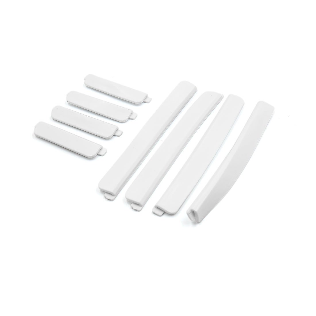 sourcingmap 8pcs White Plastic Car Body Door Side Edge Anti-collision Strip