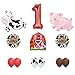 Mayflower Barn Farm Animals 1st Birthday Party Supplies Cow, Pig, Barn Balloon Decorations primary