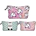 Deanfun 3pcs/set Super Funny 3D Printing women cosmetic bag Multifuncition Pencil Holder (unicorn)