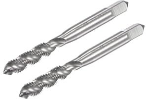 uxcell Spiral Flute Taps, 1/4-28 UNF 2B High Speed Steel (HSS) Uncoated Machine Thread Milling Threading Screw Tap 3 Flutes T