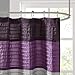 Madison Park Amherst Fabric Purple Shower Curtain, Pieced Transitional Simple Shower Curtains for Bathroom, 72 X 72, Violet