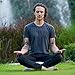 Mindful & Modern Large Meditation Cushion for Zafu Yoga - Meditation Pillow for Sitting on the Floor - Buckwheat Hull Filled Yoga Cushion with Removable, Washable 100% Cotton Cover and Carry Handle