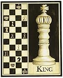 WallsThatSpeak 4 Classic Chess Pieces Art Prints Bishop Knight Game Room, 8 by 10-Inch