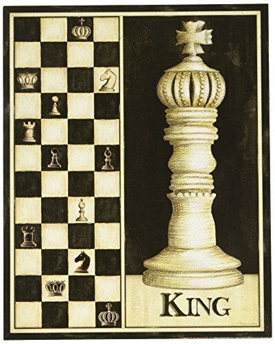 WallsThatSpeak 4 Classic Chess Pieces Art Prints Bishop Knight Game Room, 8 by 10-Inch