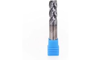 Solid Carbide Milling Cutter, 4 Teeth, AlTiN Coated, Suitable for Various Materials (12mm)