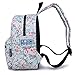Lightweight Canvas Mini Backpack for Women, Teens (Flower Blue Small V2)