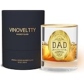 Vinoveltty Best Dad of the Year Whiskey Glass, Personalized Birthday Gifts for Dad, Fathers Day Christmas Gifts for Father Men Husband, Bourbon Glasses for Father(300 ML)