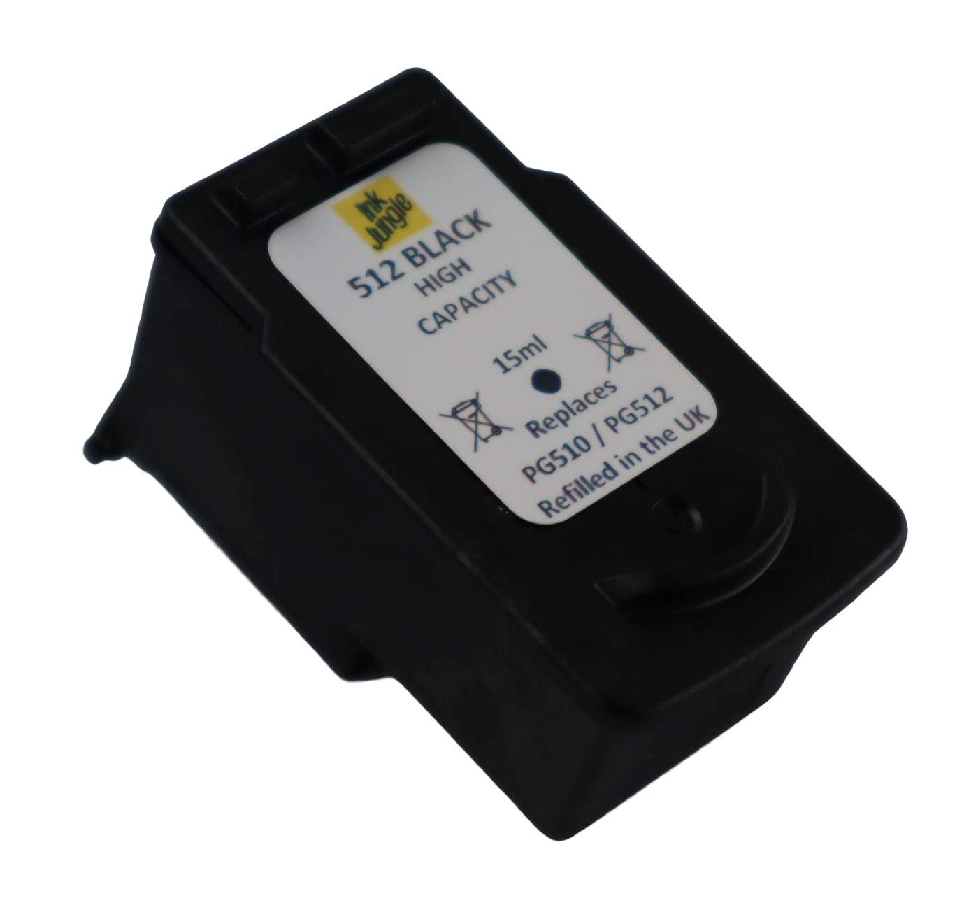 Ink Jungle PG512 Black Remanufactured Ink Cartridge For Canon PIXMA iP2700 iP2702 MP230 MP235 MP240 MP250 MP252 MP260 MP270 MP272 MP280 MP282 MP480 MP490 MP492 MP495 MP499 MX320 MX330 MX340 MX350 MX360 MX410 MX420 PG510 PG-510 PG 510 Inkjet Printers