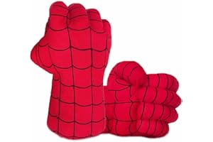 NuGeriAZ Plush Gloves for Kids Plush Toy Hands Kids Soft Plush Plush Gloves Cosplay for Boy Girl Christmas Halloween Birthday Gift, Medium, Red-d