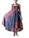 Bangkokpants Women's Long Hippie Bohemian Skirt Gypsy Dress Boho Clothes Flowers One Size Fits (Blue, Plus Size)