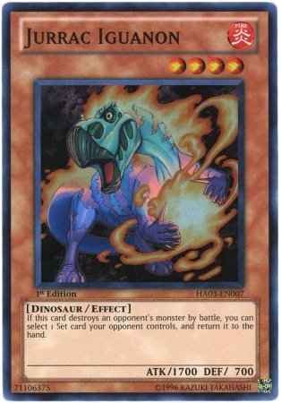 Yu-Gi-Oh! - Jurrac Iguanon (HA03-EN007) - Hidden Arsenal 3 - 1st Edition - Super Rare