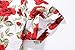 SSLR Men's Summer Rose Prints Button Down Short Sleeve Shirt