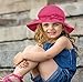 Girls Indoor/Outdoor Sun Bucket Floppy Hat - LightWeight 100% Cotton - Pink Butterfly (Sizes: Infant - 6yrs)