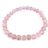 6mm Rose Quartz Beaded Bracelet – Love • Harmony • Emotional Healing