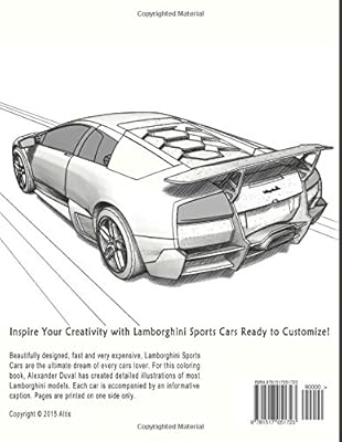 Download Sports Cars Coloring Book Lamborghini Duval Alexander Amazon Sg Books
