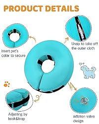 Supet Inflatable Dog Cone Collar Alternative After