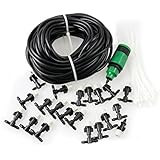 Misting Cooling System Carry360 Leak Proof Misting System with 20 Pcs Mist Nozzle and Quick Coupling for Outdoor Patio Garden Home Irrigation