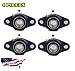 Jeremywell UCFL204-12 Pillow Block Bearing (4 Pack), 3/4 inch Bore, 2-Bolt Flange Mounted, Solid Base, Self-Alignment