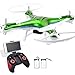 Quadcopter Drone with Camera Live Video, Drones FPV HD WiFi Camera with Remote Control, Free Extra Battery and Quadcopters Crash Replacement Kit with LED Lights, Easy Use for Beginners Kids GRN