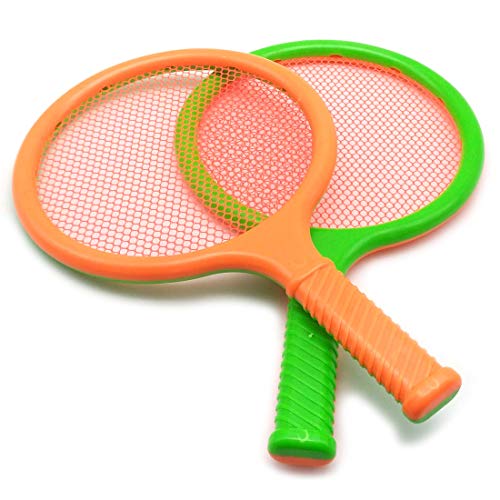 Children Kids Play Game Plastic Tennis Racket Sports Toy 2 Rackets Set - Thumbnail 4