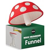 OTOTO Mushroom - Foldable Small Kitchen Funnel with Wide Mouth for Jars. Bottle Liquid Transfer - Silicone, 100% Food Safe, B