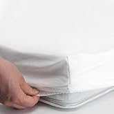 100% Egyptian Cotton Fitted Sheet Queen Size White Solid, 400 Thread Count,16" Deep Pocket Sheet, Soft &amp; Elastic Bottom Sheet for Hotel &amp; Home (White Solid, Fitted Sheet Only,Queen)