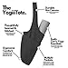 Yogiii Yoga Mat Bag | The Original YogiiiTote | Yoga Bag Tote Sling Carrier w/Large Side Pocket & Zipper Pocket | Fits Most Size Mats, Obsidian Black, L, Pocket