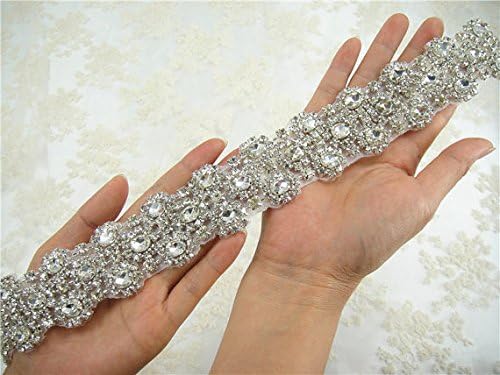 gorgeous wedding applique trim applique trim crystal Straps for a Dress a yard