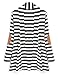 OURS Women's Elbow Patch Long Sleeve Shawl Collar Striped Open Front Cardigan Sweater…
