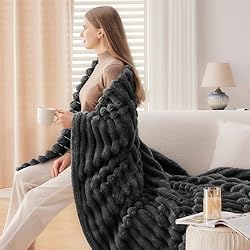 NEWCOSPLAY Super Soft Queen Blanket Grey Premium