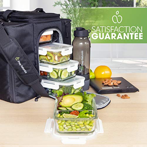 Glass Meal Prep Containers 2 Compartment - Glass Food Storage Containers with Lids - Glass Containers with Lids Glass Storage Containers with Lids Glass Food Containers Glass Lunch Containers Divided - Thumbnail 5