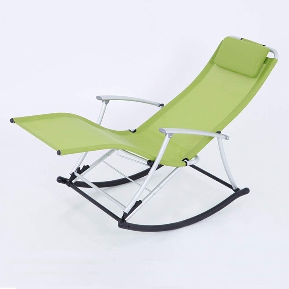 Klappbarer Schaukelstuhl Outdoor - 200kg Tragkraft Mit Kissen In Grau