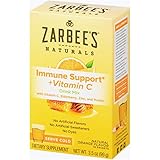 Zarbee's Naturals Immune Support* & Vitamin C Drink Mix with Zinc & Honey, Natural Orange Flavor, 10 Packets