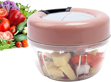 Amazon 手動フードチョッパー スパイス タマネギ ナッツ ハーブ ニンニク用のコンパクトポータブルフードプロセッサブレンダー ハンドヘルド野菜フルーツミートブレンダー サラダミキサープロセッサ 調理器具 オンライン通販