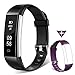 Fitness Tracker Watch, Homogo H2 Fitness Watch Activity Tracker with Sleep Monitor, Smart Pedometer for Step Distance Calories Track (Black+Purple Band) ¡­