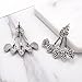 Ear Stud Crawler Earrings Cuff Climber Ear Wrap Pin Cute Women Vine Chandelier Rhinestone Clip on Jewelry Silver Plated