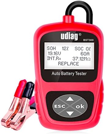 udiag BST300 Professional Car Battery Tester 12V 100-2000 CCA 30-200 AH Automotive Load Battery Tester Digital Analyzer Bad Cell Test Tool for Red